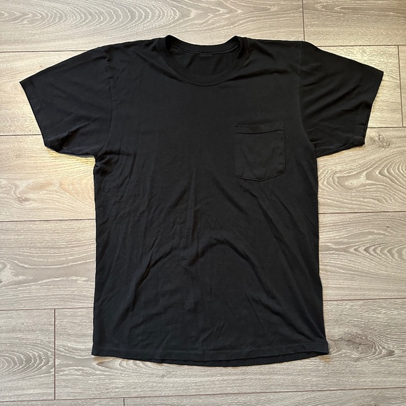 Vintage Single-Stitch Lightweight Pocket Blank Tee - Picture 1 of 3